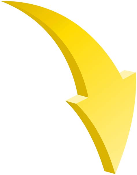 Clipart Arrow Yellow Gudang Gambar Vector Png