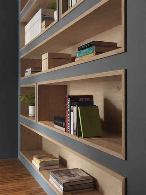 8 Inspirational Examples Of Built In Shelves Lined With Wood Contemporist
