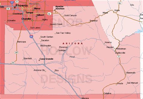 Pinal County Arizona Color Map