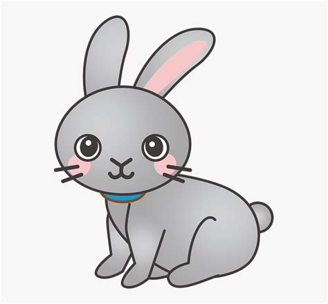 Rabbit Bunny Animal Cute Gray Bunny Drawing Easy Hd Png Download