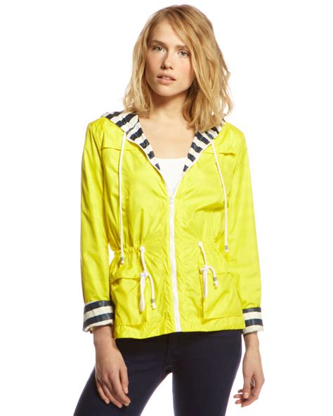 Splendid Rain Slicker Jacket In Yellow Lyst