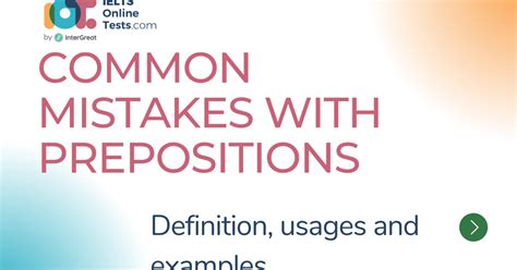Common Mistakes With Prepositions Ielts Online Tests