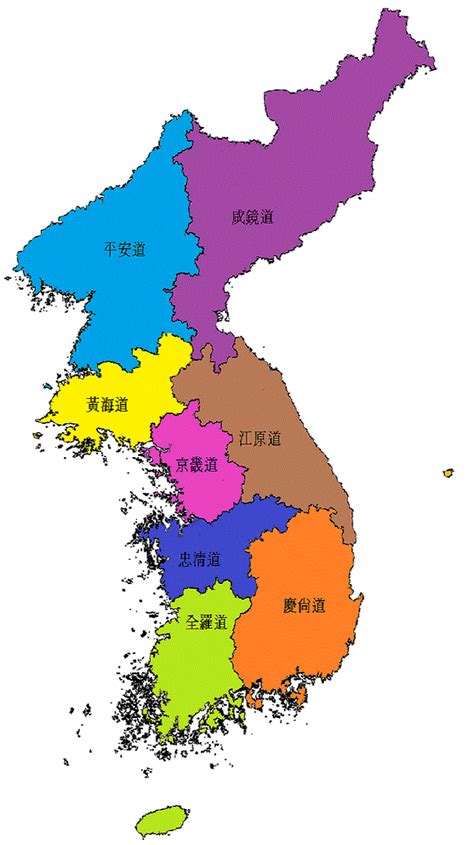 Administrative map of north korea. Provinces of Korea - Wikipedia