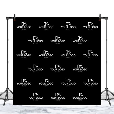 Step And Repeat Logo Custom Photography Backdrop Black Photo Etsy Uk