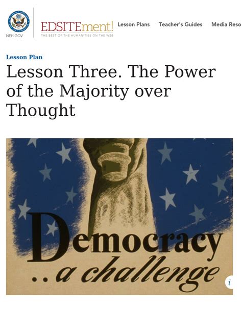 The Power Of The Majority Over Thought Lesson Plan For 9th 12th Grade