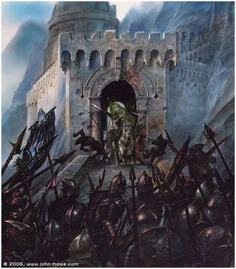 The Charge Of The Rohirrim At Helms Deep John Howe Aragorn