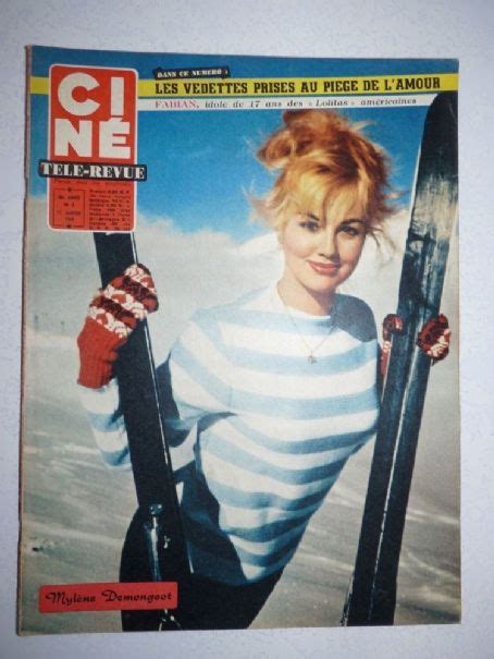 mylène demongeot cine tele revue magazine 15 january 1960 cover photo france