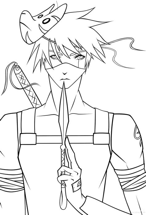 Coloring pages have a positive effect on mental health. Ausmalbilder Kakashi - Malvorlagen zum Ausdrucken