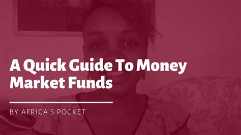 Money market and fixed income funds are unit trust funds which are a collective investment scheme operated by an investment company. A quick guide to Money Market Funds - YouTube