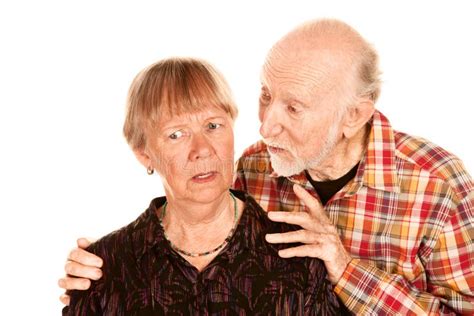 Senior Man Sharing Information Concerned Wife Stock Photos Free