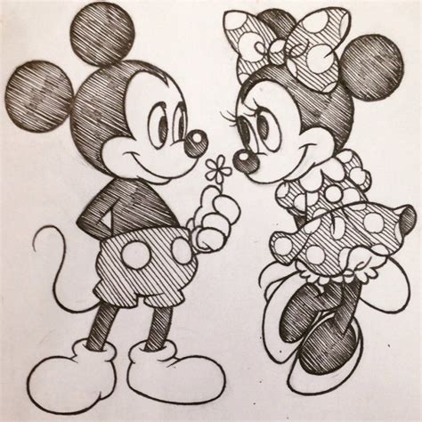 Mickey And Minnie Mouse Drawing At Getdrawings Free Download