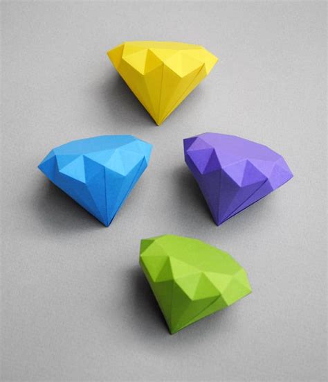3d Paper Diamonds Paper Diamond Diy Paper Paper Crafts