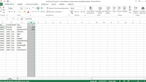 Aula Excel Avan Ado Como Elaborar Uma Tabela Corretamente Youtube