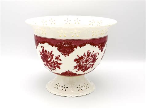 280 free vector graphics of floral pattern. FTD Vintage Footed Bowl, Floral Centerpiece Vase/ Bowl ...