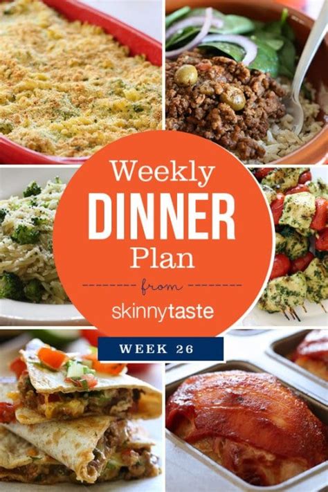 Skinnytaste Dinner Plan Week 26 Skinnytaste