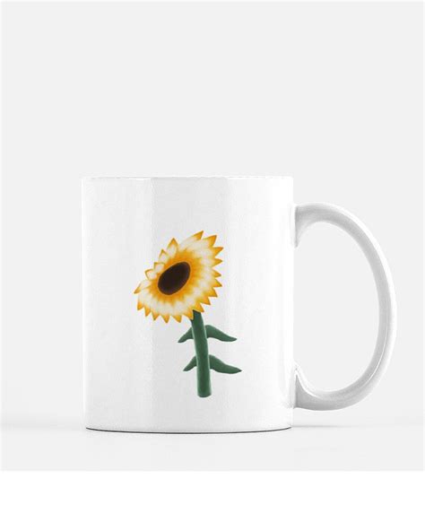 Sunflower Coffee Mug Flower Coffee Cup Flower Lover T Etsy