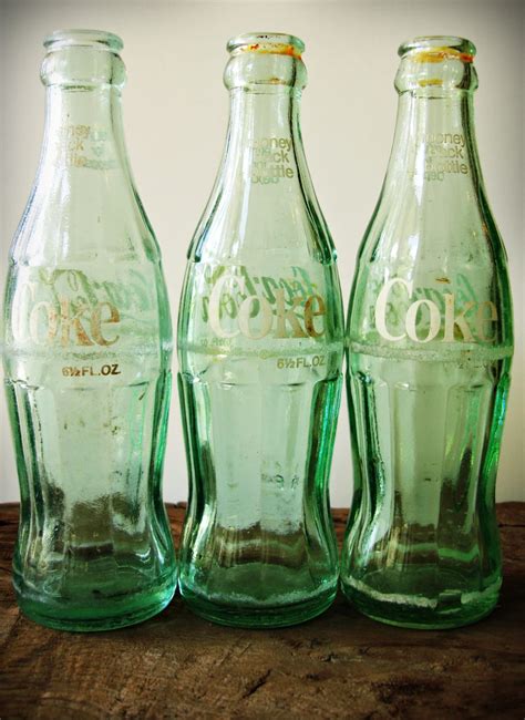 Vintage Coca Cola Bottles Green Glass Coke By Lavishmaidenvintage