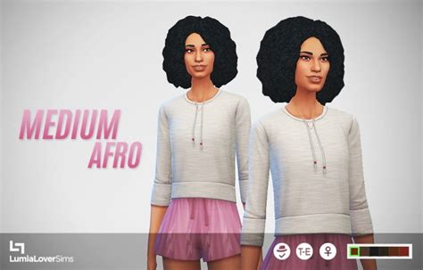Afro Redux Medium Version At Lumialover Sims Sims 4 Updates
