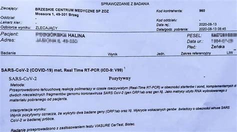 Dokładność testu (u osób, u których wytworzyły się przeciwciała). U pani Haliny potwierdzono Covid-19. Kobieta zmarła na ...