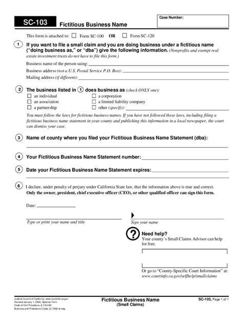 Calif Small Claims Form Fillable Printable Forms Free Online