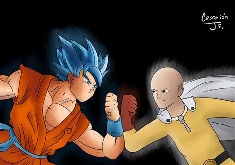Goku Vs Saitama By Cesarionjf On Deviantart