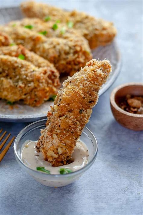 Baked panko chicken with honey drizzle · easy family recipes. Oven Baked Panko Chicken Tenders | Recipe | Oven baked chicken tenders, Oven fried chicken ...