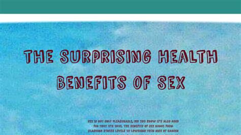 10 Surprising Health Benefits Of Sex By Adlet Lopoz
