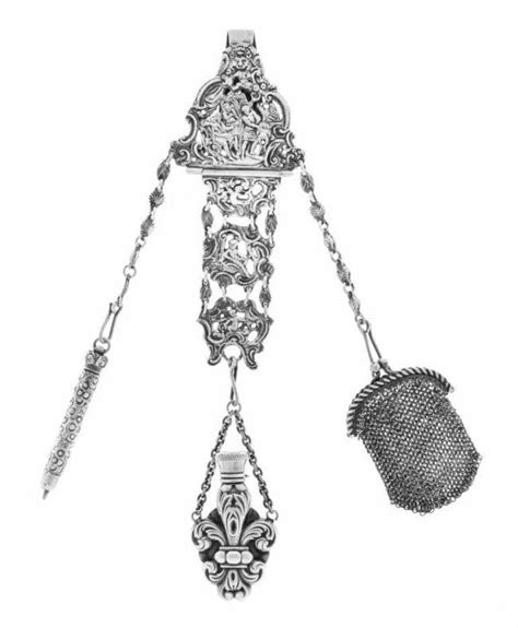 A German Silver Chatelaine Georg Roth And Co Hanau The Clip Cast With