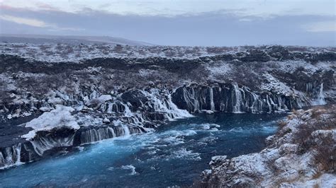 Spectacular Hraunfossar And Barnafoss Waterfalls In West Iceland Trip