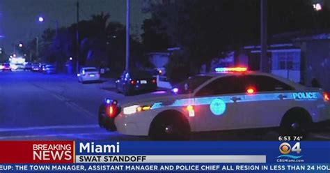 man in custody after 10 hour standoff with miami swat cbs miami