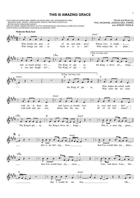 Who breaks the power of sin and darkness / whose love is mighty and so much stronger / the king of glory, the king above all kings / who shakes the whole earth with. Phil Wickham - This Is Amazing Grace sheet music