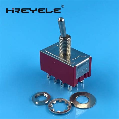 Product Name 4pdt 12pin Latching Toggle Switch Model Hr Mts 403 Type