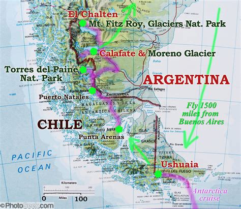 Chile Map Patagonia