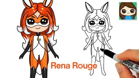 How To Draw Rena Rouge Fox Miraculous Ladybug