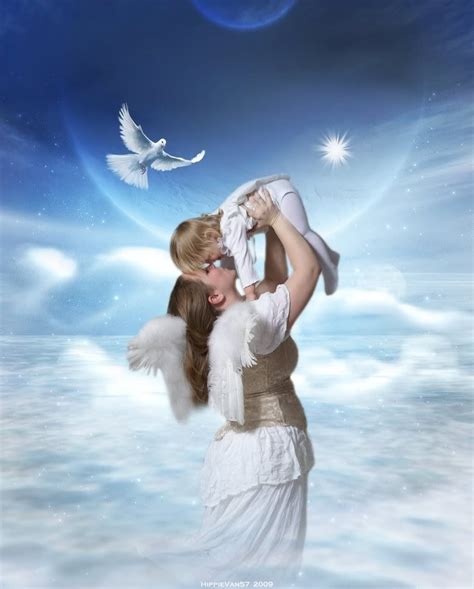 Angel Welcoming A Child To Heaven Mothers Love I Believe In Angels