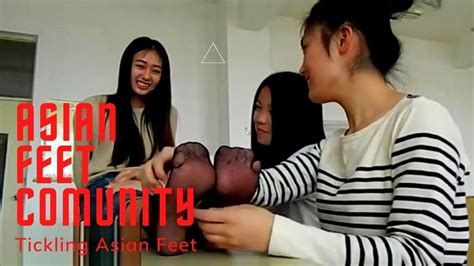Asian Friends Tickle Their Feet At College Youtube