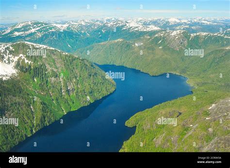 Misty Fjords National Monument Aerial View Ketchikan Alaska Stock
