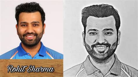 How To Draw Rohit Sharma Part 2step By Step For Beginners Youtube