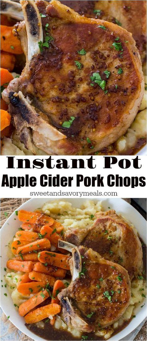 Melt butter in the instant pot. Instant Pot Apple Cider Pork Chops | Recipe | Cider pork ...