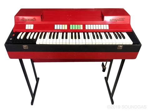 1965 Farfisa Compact Red Serviced Italian Organ For Sale