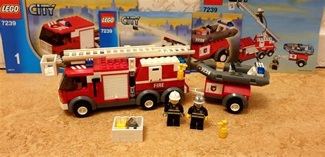 Lego City 7239 Brandbil Stegbil Med Båt 344330207 ᐈ Köp På Tradera
