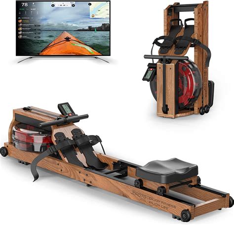 Joroto Water Rowing Machine For Home Use Oak Wood Foldable Rower Machine Lbs Weight Capacity