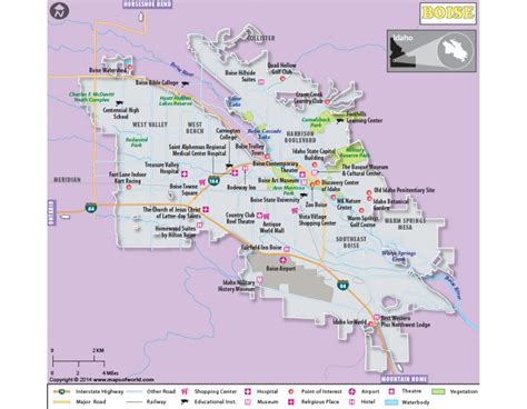Buy Printed Boise City Map