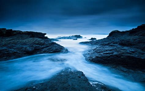 Ireland Atlantic Ocean Sea Ocean Rocks Blue Colors Wallpaper