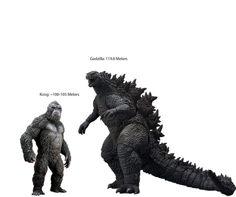 Kong) с александром скарсгардом и милли бобби браун. Godzilla vs. Kong Size Comparison by GodzillaFan1234 on ...
