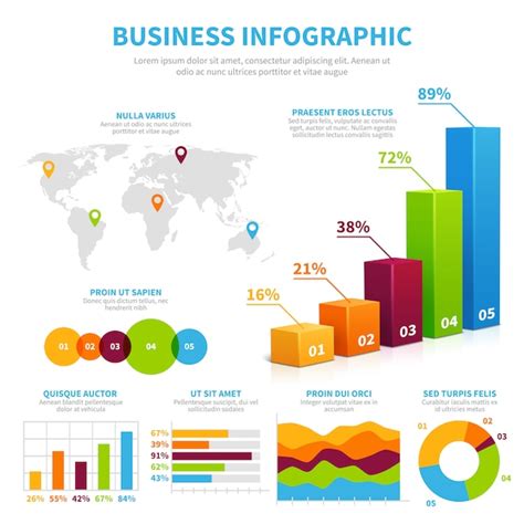 Premium Vector Business Infographic Vector Template With 3d Chart