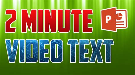 Powerpoint 2016 How To Create Video Inside Text Effect Youtube