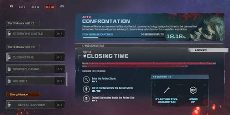 Modern Warfare Zombies Act 3 Confrontation Mission List And All