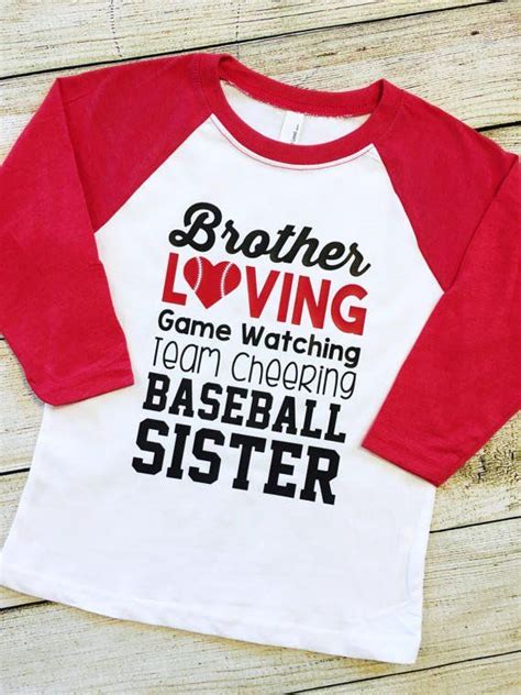 Baseball Sister Shirt Brother Baseball Tee Team Cheering Etsy In 2022 Baseball Sister