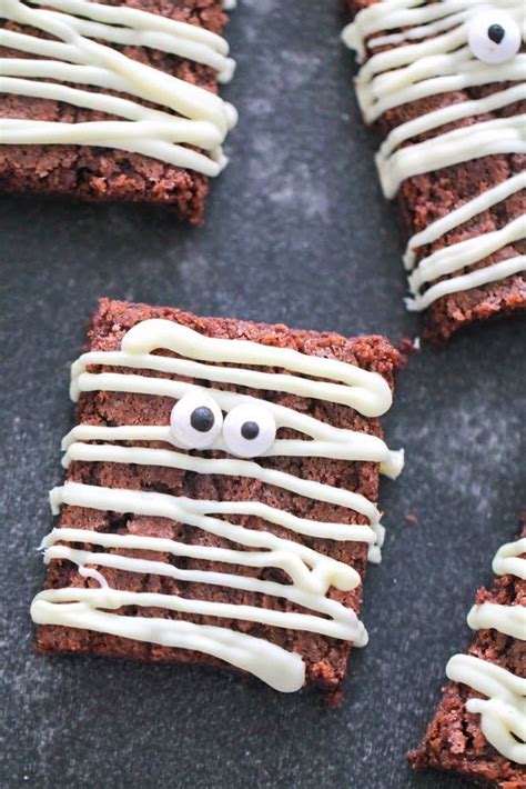 Halloween Mummy Brownies Recipe Maria S Kitchen